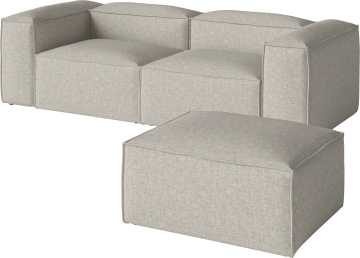 Cosima 2 Small Modules depth 100 cm w. small pouf by Bolia - view 2