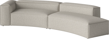 Cosima Curved 2 Modules 100 cm w. large corner and open end - right by Bolia - view 2
