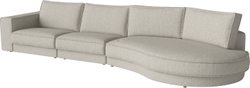 Noora 3 modules w. open end rounded small – right by Bolia - view 2