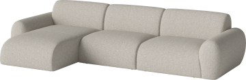 Núvol 3 Modules with small corner and chaise longue - left by Bolia - view 2