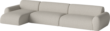 Núvol 3 Modules with large corner and chaise longue - left by Bolia - view 2