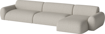 Núvol 3 Modules with large corner and chaise longue - right by Bolia - view 2