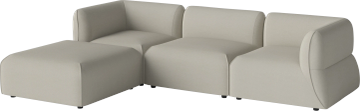 Arke corner sofa 3 modules with pouf 270 x 180 cm - left by Bolia - view 2