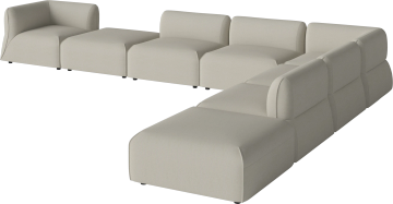 Arke garden sofa 8 modules with open end 450 x 360 cm - right by Bolia - view 2