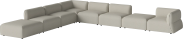 Arke garden sofa 8 modules with open end 450 x 360 cm - left by Bolia - view 2