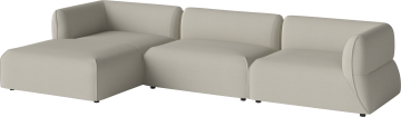 Arke garden sofa 3 modules with chaise longue 345 x 170 cm - left by Bolia - view 2