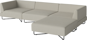 Orlando O2 garden sofa 4 modules with chaise longue by Bolia - view 2