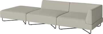 Orlando O2 garden sofa 3 modules with open end - left by Bolia - view 2
