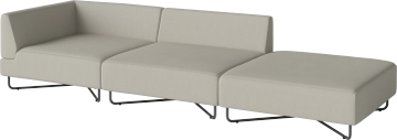 Orlando O2 garden sofa 3 modules with open end - right by Bolia - view 2