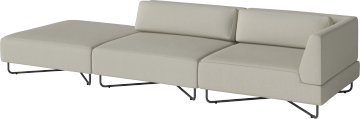 Orlando O2 garden sofa 3 modules with open end - left - incl. cushions by Bolia - view 2
