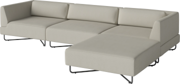 Orlando O2 garden sofa 4 modules with chaise longue - incl. cushions by Bolia - view 2