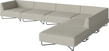 Orlando O2 garden sofa 6 modules with open end - right by Bolia - view 2