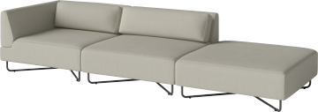 Orlando O2 garden sofa 3 modules with open end - right - incl. cushions by Bolia - view 2
