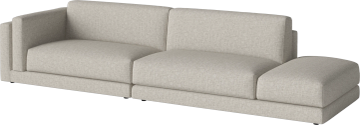 Avelou 2 Modules w. large corner and open end pouf - right by Bolia - view 2