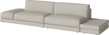 Avelou 3 Modules Large back w. open end pouf - left and side table - right by Bolia - view 2