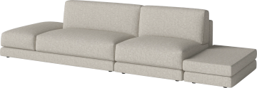 Avelou 3 Modules Small back w. open end pouf - left and side table - right by Bolia - view 2
