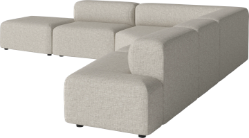 Angle 5 Modules w. chaise longue right by Bolia - view 2
