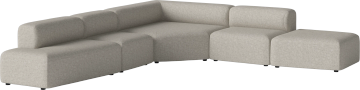 Angle 5 Modules w. chaise longue left by Bolia - view 2