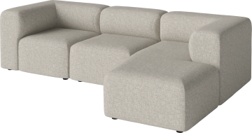 Angle 3 Modules w. chaise longue - right by Bolia - view 2