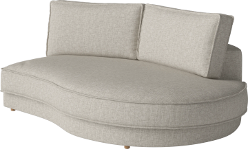 Noora Module – open end rounded right – 195 x 146/107 cm by Bolia - view 2
