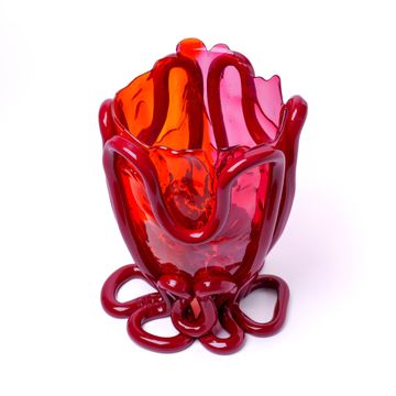 Indian Summer Vase Extra Colour - Clear Fuchsia, Orange, Matt Bordeaux by corsi design - view 4