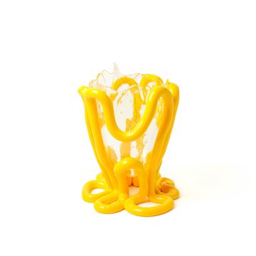 Indian Summer Vase M - Clear, Matt Yellow by corsi design - view 2