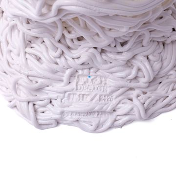 Spaghetti Special Vase L - Clear, White by corsi design - view 4