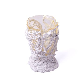 Spaghetti Special Vase L - Clear, White by corsi design - view 3