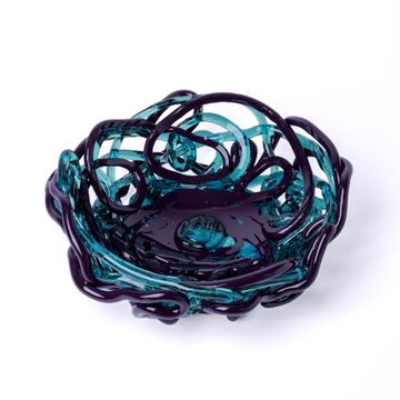 Tutti Frutti II Special Basket M - Clear Aqua, Matt Aubergine by corsi design - view 3