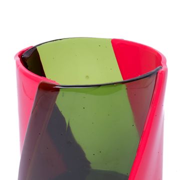 Twirl Vase - Clear Bottle Green, Fuchsia by corsi design - view 6