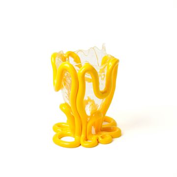 Indian Summer Vase M - Clear, Matt Yellow by corsi design - view 5