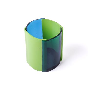 Four Lines Vase - Clear Light Blue, Apple by corsi design - view 5