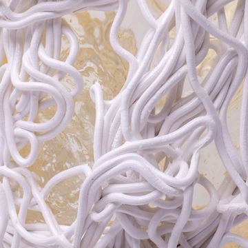 Spaghetti Special Vase L - Clear, White by corsi design - view 6