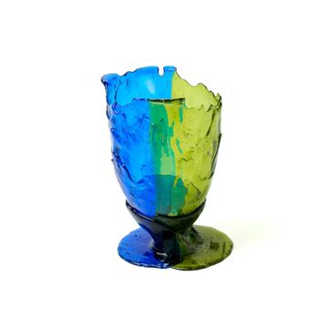 Twins C Vase L - Clear Blue, Bottle Green by corsi design - view 4