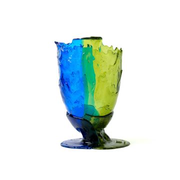 Twins C Vase L - Clear Blue, Bottle Green by corsi design - view 2