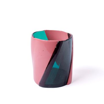 Twirl Vase - Clear Aqua, Mauve by corsi design - view 5