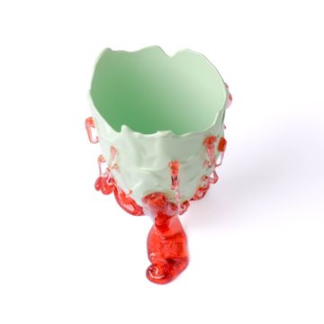 Clear Special Vase - Matt Mint And Antique Pink by corsi design - view 3