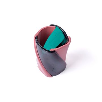 Twirl Vase - Clear Aqua, Mauve by corsi design - view 3