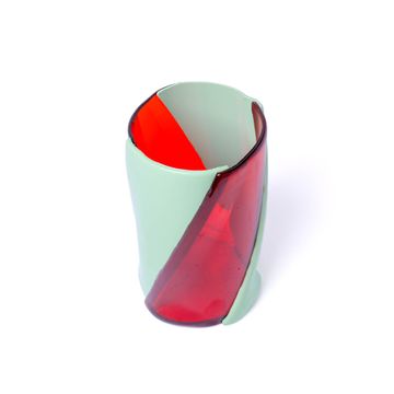 Twirl Vase - Clear Red, Mint by corsi design - view 3