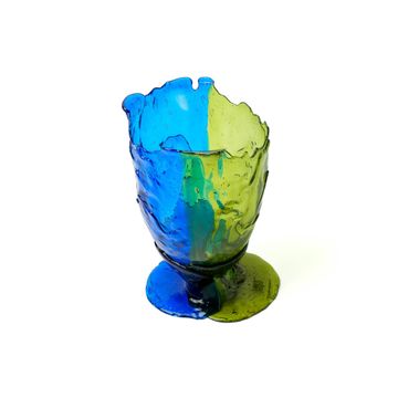 Twins C Vase L - Clear Blue, Bottle Green by corsi design - view 5