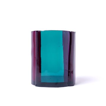 Four Lines Vase - Clear Aqua, Purple by corsi design - view 3