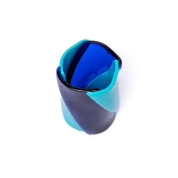 Twirl Vase - Clear Blue, Turquoise by corsi design - view 4