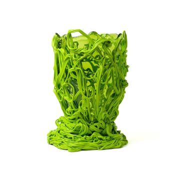 Spaghetti Special Vase L - Clear Bottle Green, Lime by corsi design - view 6