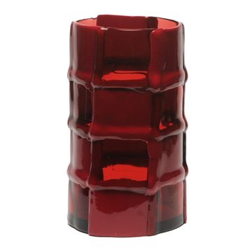 Bamboo Vase - Clear Fuchsia, Matt Cherry by corsi design - view 2
