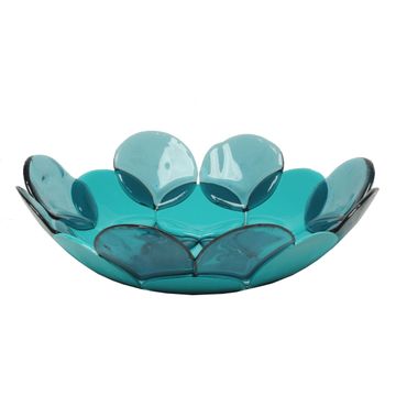 Circle Basket - Clear Aqua, Matt Turquoise by corsi design - view 2