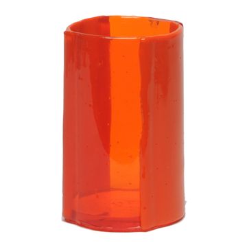 Four Lines Vase - Clear Orange, Matt Orange by corsi design - view 2