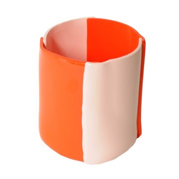 Four Lines Vase - Matt Orange, Matt Pink by corsi design - view 3