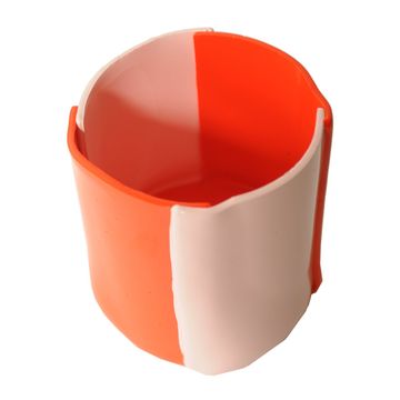 Four Lines Vase - Matt Orange, Matt Pink by corsi design - view 4