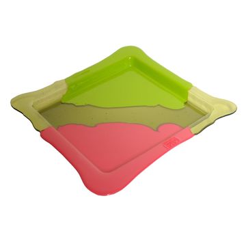 Try Tray Square Stripes - Matt Lime, Clear Bottle Green And Matt Fuchsia by corsi design - view 3