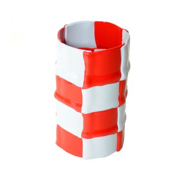 Bamboo Vase - Matt Pastel Blue And Matt Coral by corsi design - view 3